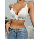 Butterfly Back Bralette with Lace and Silk Ribbon Lingerie Piece - Cosparty