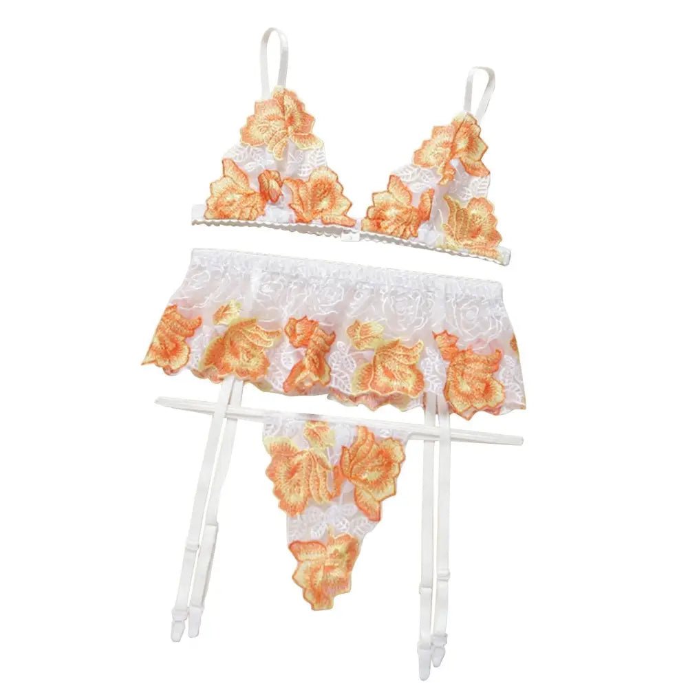 Butterfly Back Bralette with Lace and Silk Ribbon Lingerie Piece - Cosparty