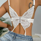 Butterfly Back Bralette with Lace and Silk Ribbon Lingerie Piece - Cosparty