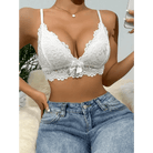 Butterfly Back Bralette with Lace and Silk Ribbon Lingerie Piece - Cosparty