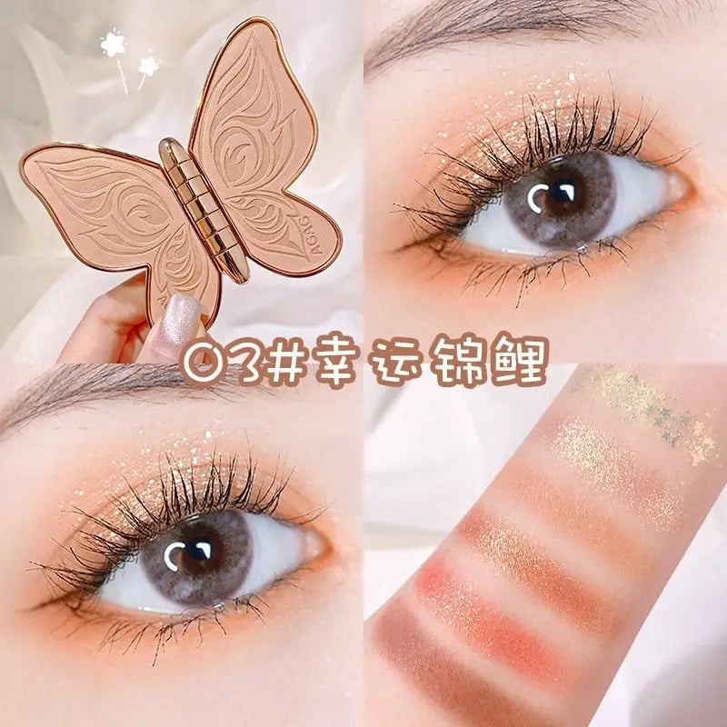 Butterfly Wing Glittering Make-Up Palette for Your Vanity Display - eyeshadow