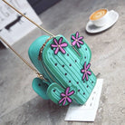 Cactus Plant Purse with Long Gold Chain for a Unique Fashion Statement - Cosparty
