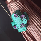 Cactus Plant Purse with Long Gold Chain for a Unique Fashion Statement - Cosparty
