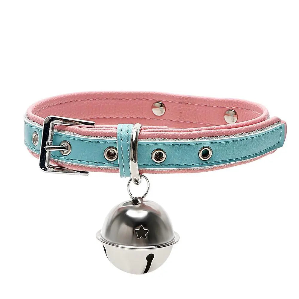 Candy Color Kitten Bell Collars for Cosparty Fun - collar