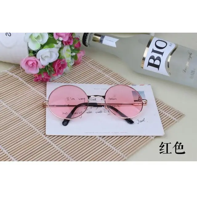 john lennon circle sunglasses glasses shades uv protection candy colored pastel fashion trendy aesthetic hipster hippie