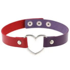 Candy Colored Heart Choker in Vegan Leather for Cosparty Fun - choker