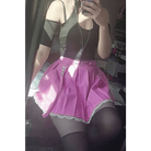 Candy Colored High Quality Pleated Skirt with Lace Tulle Hem - Cosparty