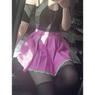 Candy Colored High Quality Pleated Skirt with Lace Tulle Hem - Cosparty