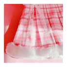 Candy Colored Pink Plaid Lolita Skirt with Fur - Lined Trim - Cosparty