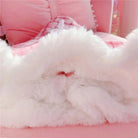 Candy Colored Pink Plaid Lolita Skirt with Fur - Lined Trim - Cosparty