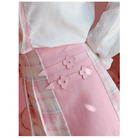 Candy Colored Purple Plaid Flower Lolita Skirt with Chain - Cosparty