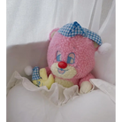 Candy Pink Teddy Bear with Moon Plush for Cozy Bedtime Snuggles - toy