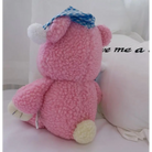 Candy Pink Teddy Bear with Moon Plush for Cozy Bedtime Snuggles - toy