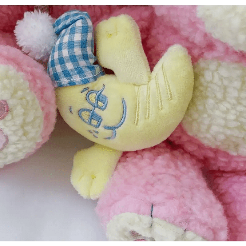 Candy Pink Teddy Bear with Moon Plush for Cozy Bedtime Snuggles - Cosparty