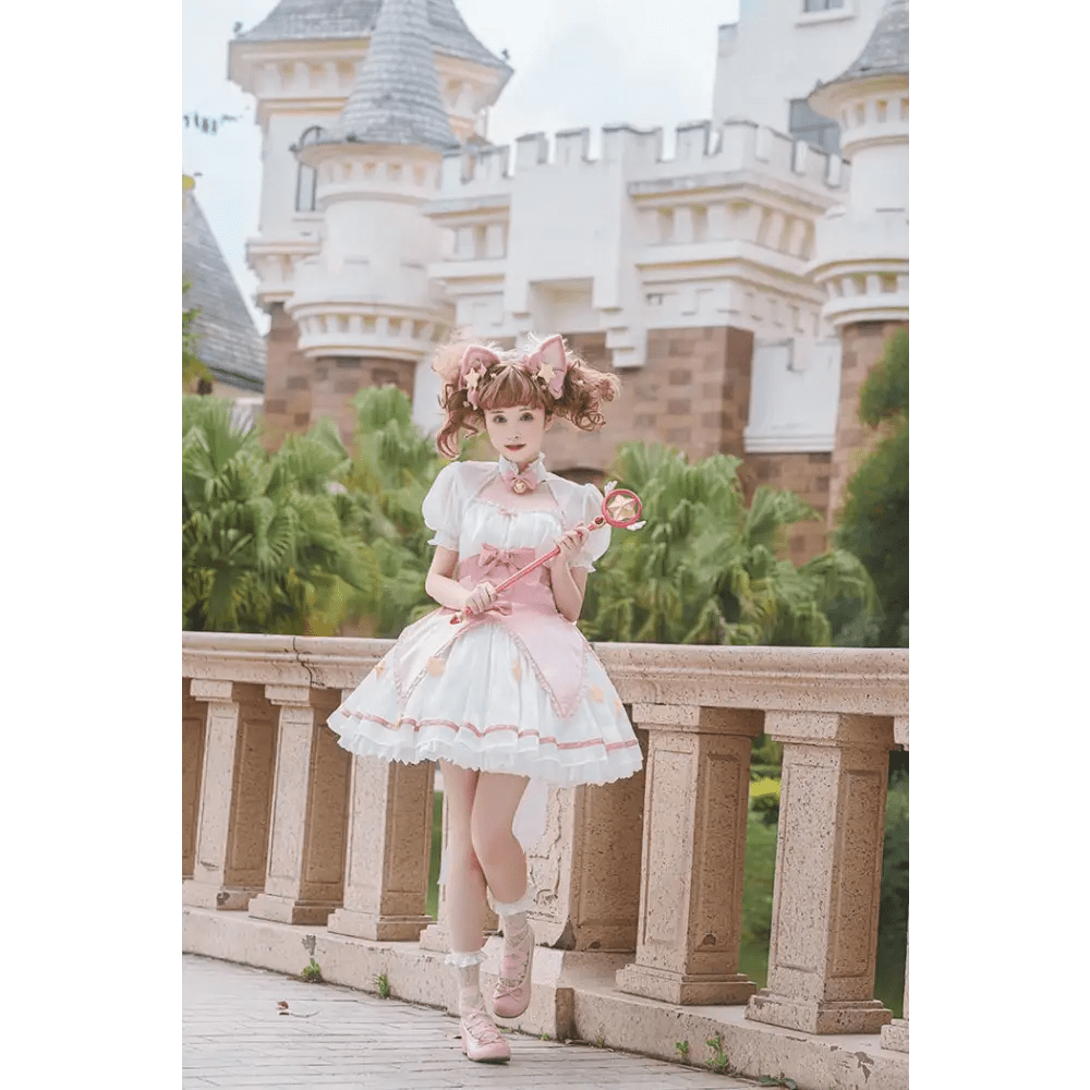 Card Captor Sakura Inspired Lolita Dress in High - Quality Materials - Cosparty