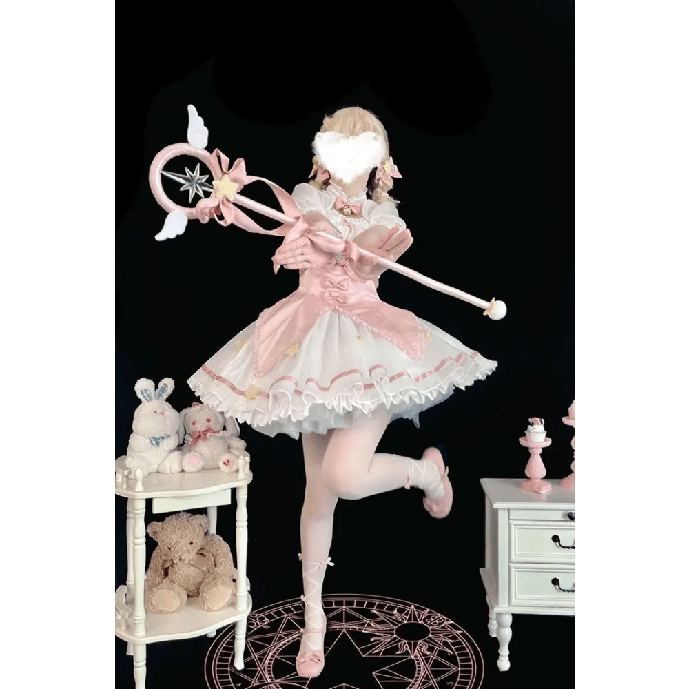 Card Captor Sakura Inspired Lolita Dress in High - Quality Materials - Cosparty