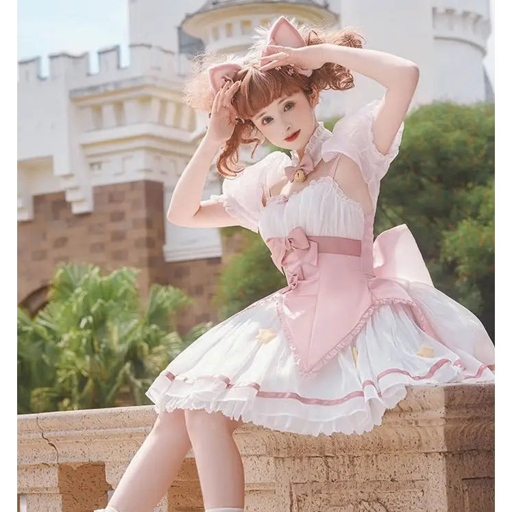 Card Captor Sakura Inspired Lolita Dress in High-Quality Materials - dress