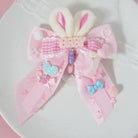 Carefully Hand-Decorated Fairy-Kei Baby Sweet Bunny Bow Clip - hair accessory