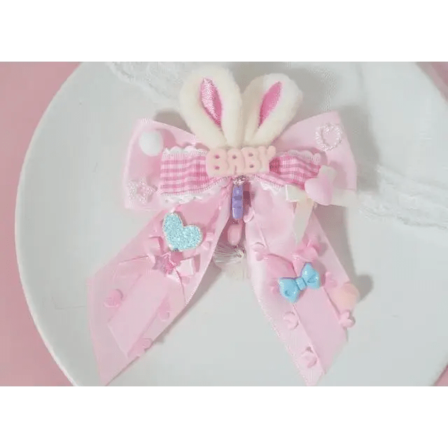 Carefully Hand - Decorated Fairy - Kei Baby Sweet Bunny Bow Clip - Cosparty