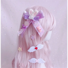 Carefully Hand-Decorated Fairy-Kei Baby Sweet Bunny Bow Clip - hair accessory