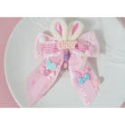 Carefully Hand-Decorated Fairy-Kei Baby Sweet Bunny Bow Clip - hair accessory