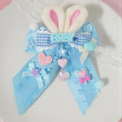 Carefully Hand-Decorated Fairy-Kei Baby Sweet Bunny Bow Clip - hair accessory