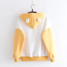 Cat-Eared Hamster Hoodie with Sunflower Seeds for Kawaii Fashion - sweater