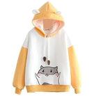 Cat - Eared Hamster Hoodie with Sunflower Seeds for Kawaii Fashion - Cosparty