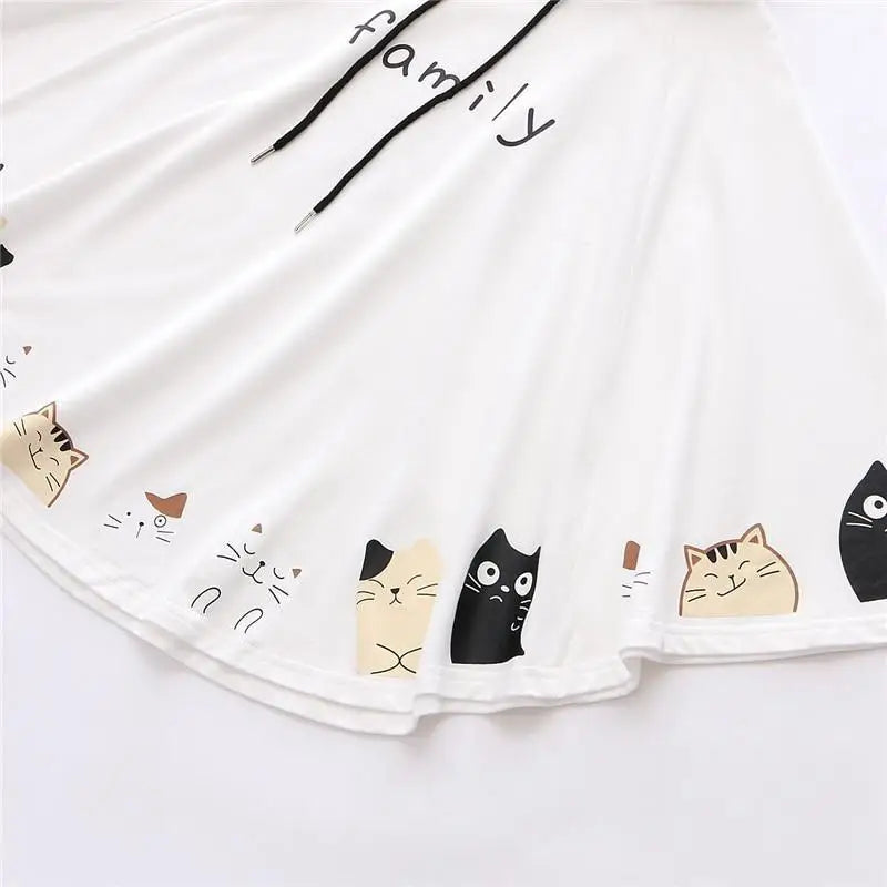 Cat Family Poncho Cape with Bear Ears for Kawaii Fashion Lovers - sweater