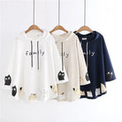 Cat Family Poncho Cape with Bear Ears for Kawaii Fashion Lovers - sweater