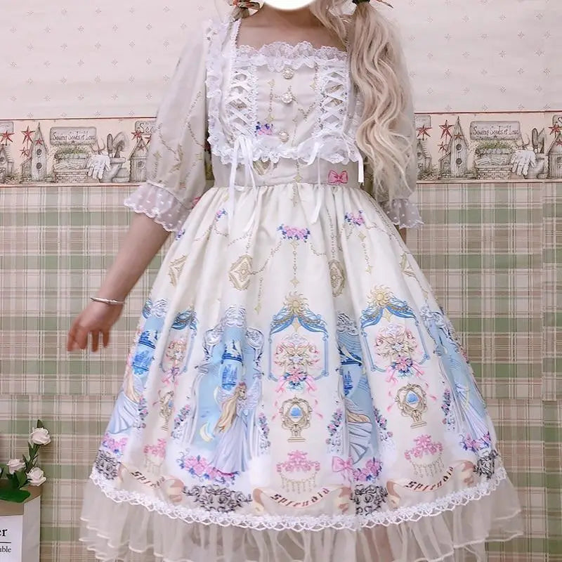 Celestial Symphony Lolita Dress - Apricot - angel dress, angelic, angelic angels, celestial