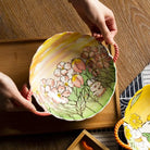 Charming Ceramic Bowls with Bunny or Bear in Autumn Fields Design - bowl