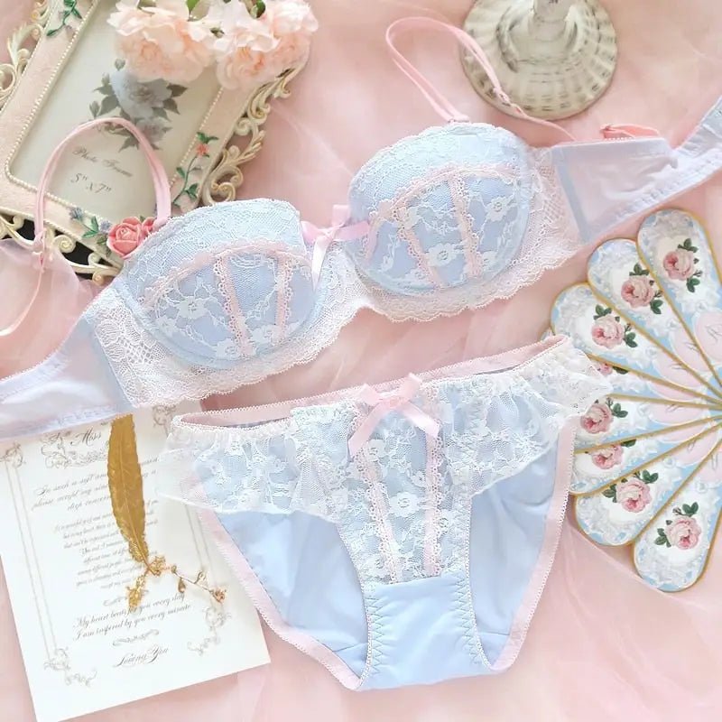 Charming Pink or Blue Neko Maid Lingerie Set for Little Ones - Cosparty