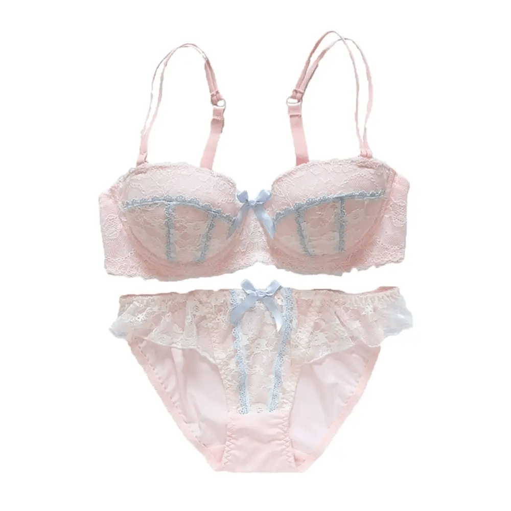 Charming Pink or Blue Neko Maid Lingerie Set for Little Ones - Cosparty