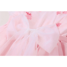 Cherry Blossom Print Kimono Dress in Pastel Pink and White - Cosparty