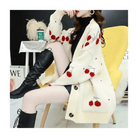 Cherry Cardigan with Adorable Embroidery and Luxurious Knit Material - Cosparty
