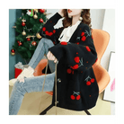 Cherry Cardigan with Adorable Embroidery and Luxurious Knit Material - Cosparty