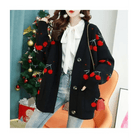 Cherry Cardigan with Adorable Embroidery and Luxurious Knit Material - Cosparty