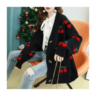 Cherry Cardigan with Adorable Embroidery and Luxurious Knit Material - Cosparty