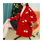 Cherry Cardigan with Adorable Embroidery and Luxurious Knit Material - sweater