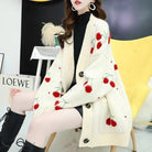 Cherry Cardigan with Adorable Embroidery and Luxurious Knit Material - Cosparty