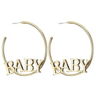 Gold Baby Hoop Earrings ABDL Age Play Jewelry