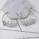 Silver Baby Hoop Earrings ABDL Age Play Jewelry