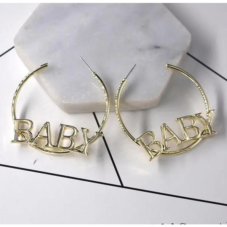 Chic Baby Gold Hoops for Kawaii Style - earrings