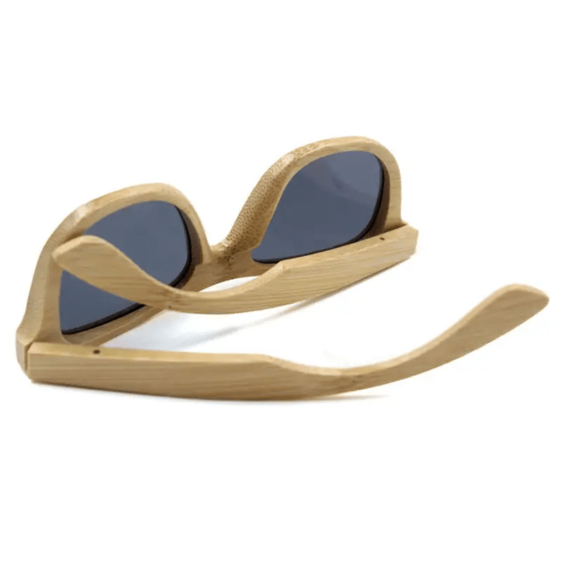 Chic Bamboo Wood Sunglasses for Style and UV Protection - Cosparty