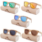 Chic Bamboo Wood Sunglasses for Style and UV Protection - Cosparty