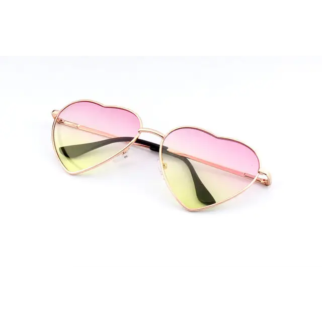 Chic Heart Shaped Aviator Sunglasses in Various Colors - Sunglasses