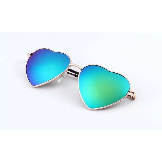 heart shaped aviator sunglasses sun shades for summer ombre gradient holographic uv 400 sun protection by Cosparty