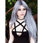 Chic Pentagram Harness Dress for a Gothic Summer Look - Dress