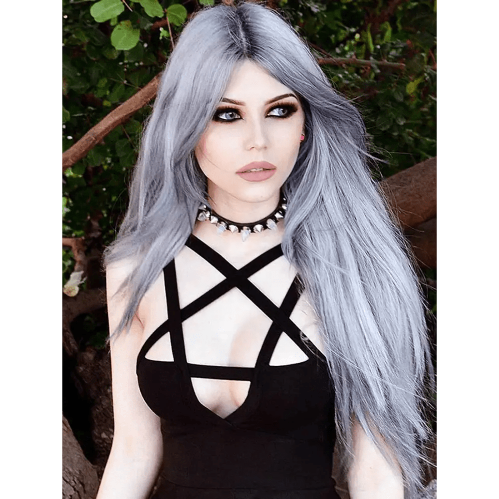 Chic Pentagram Harness Dress for a Gothic Summer Look - Cosparty